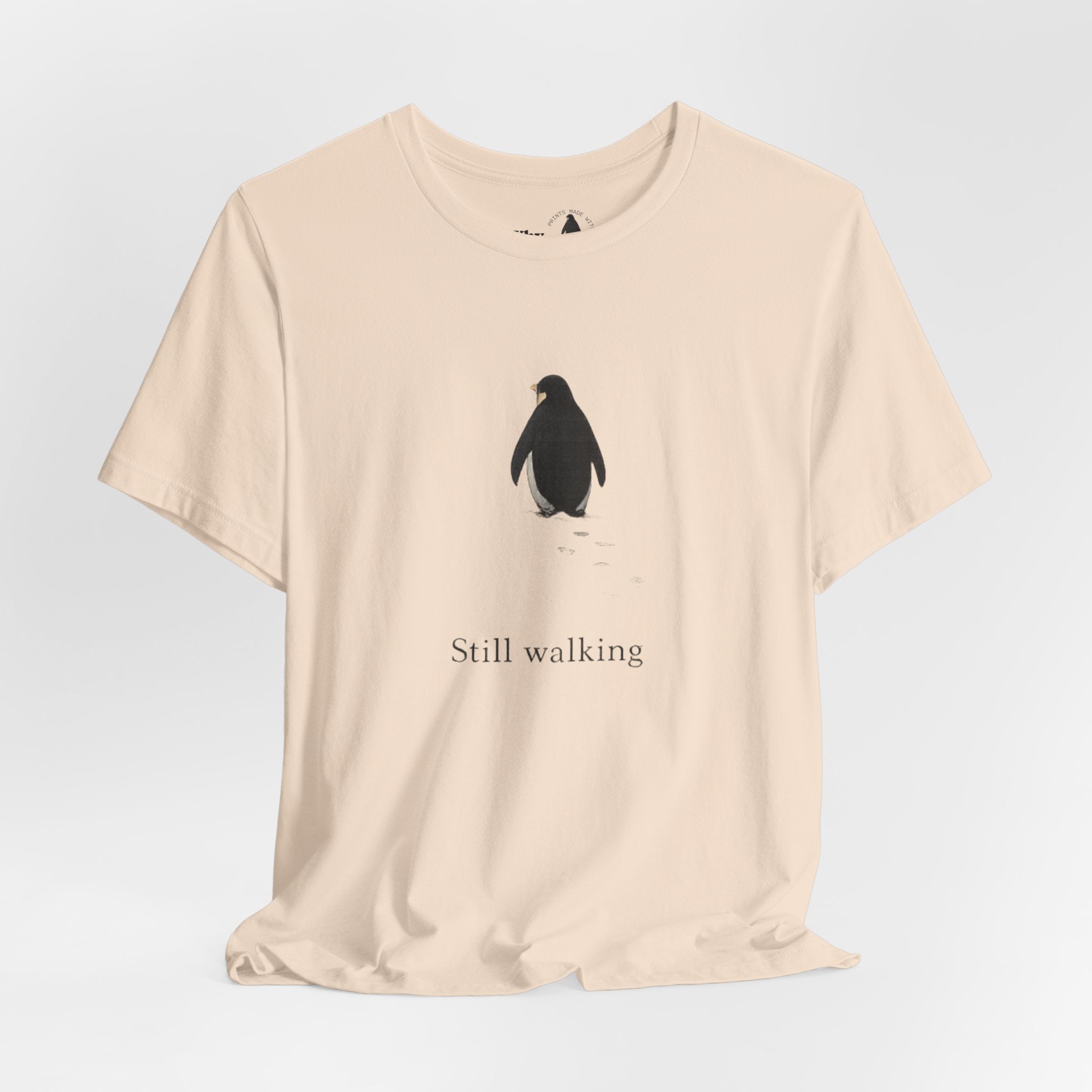 Still Walking T‑Shirt — "Still walking. But why?" German Minimalist Tee
