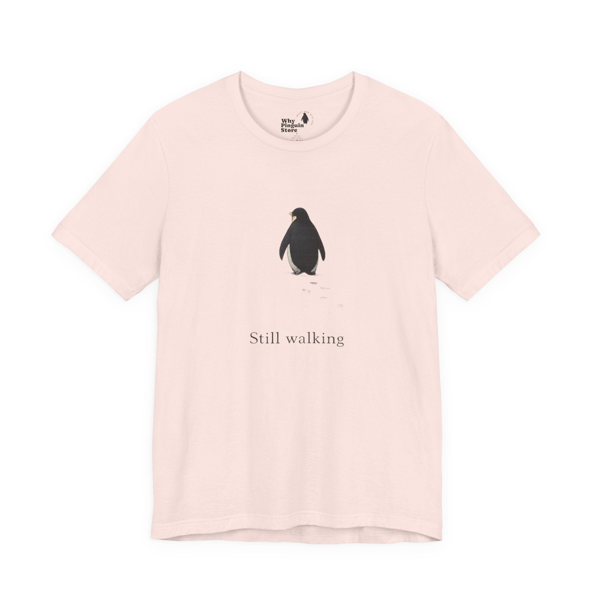 Still Walking T‑Shirt — "Still walking. But why?" German Minimalist Tee