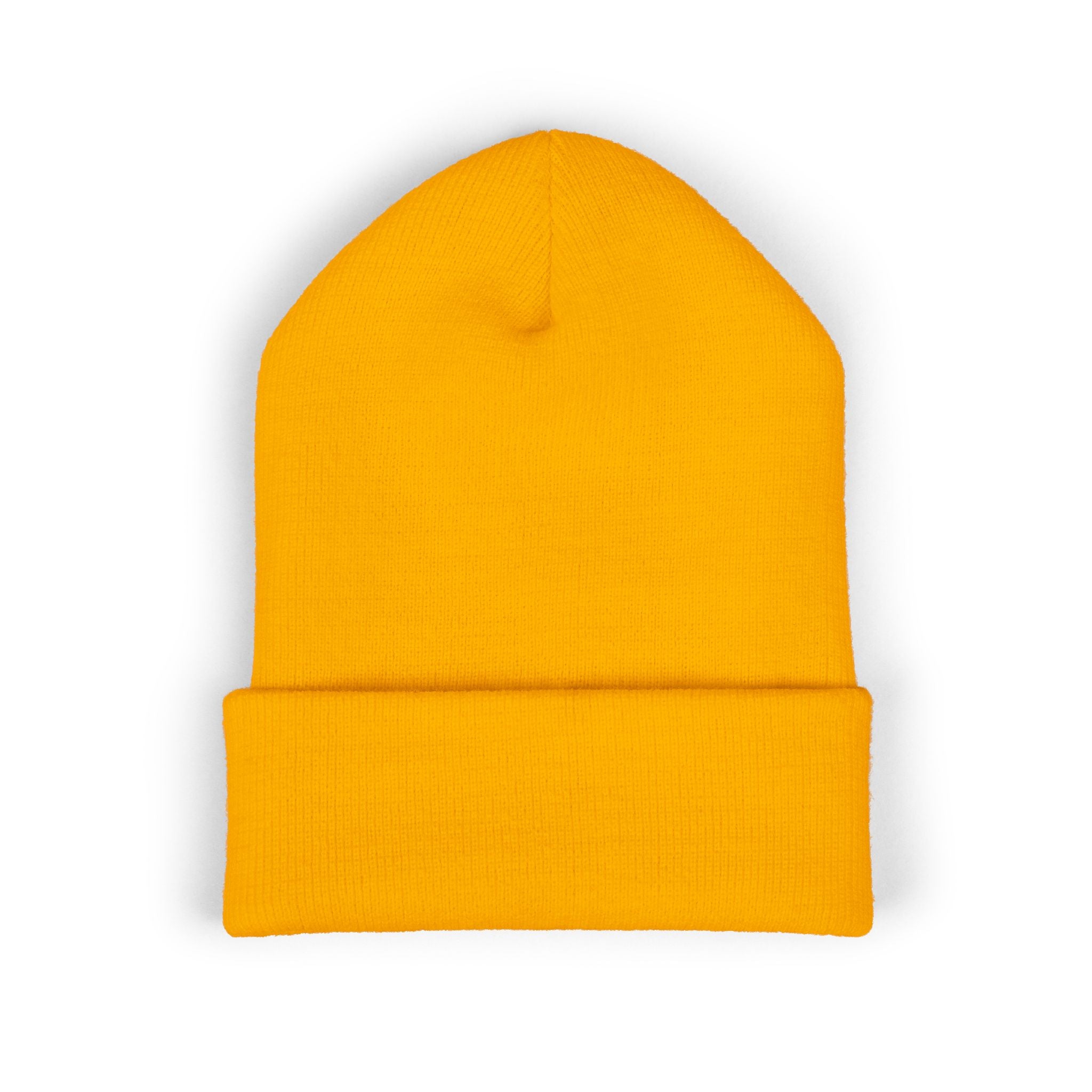 But Why? Embroidered Beanie — Cuffed Knit Hat with Penguin