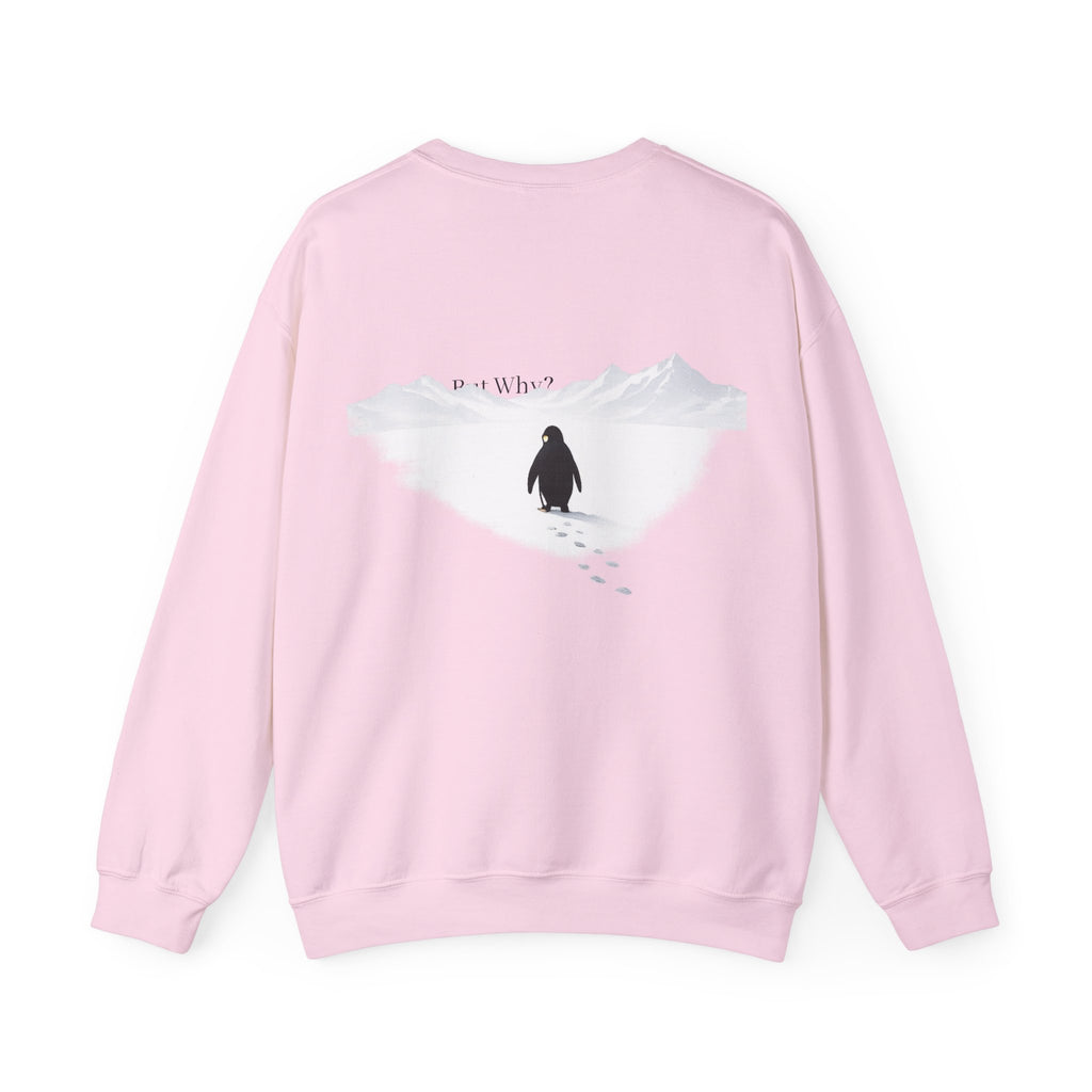 Penguin 'Still Walking' design Crewneck Sweatshirt | Minimal Antarctic illustration