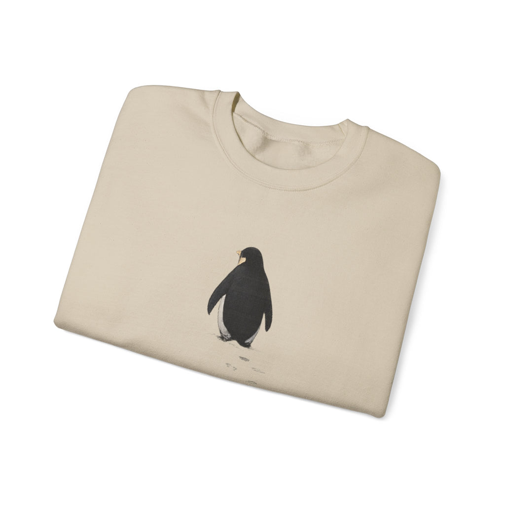 Penguin 'Still Walking' design Crewneck Sweatshirt | Minimal Antarctic illustration