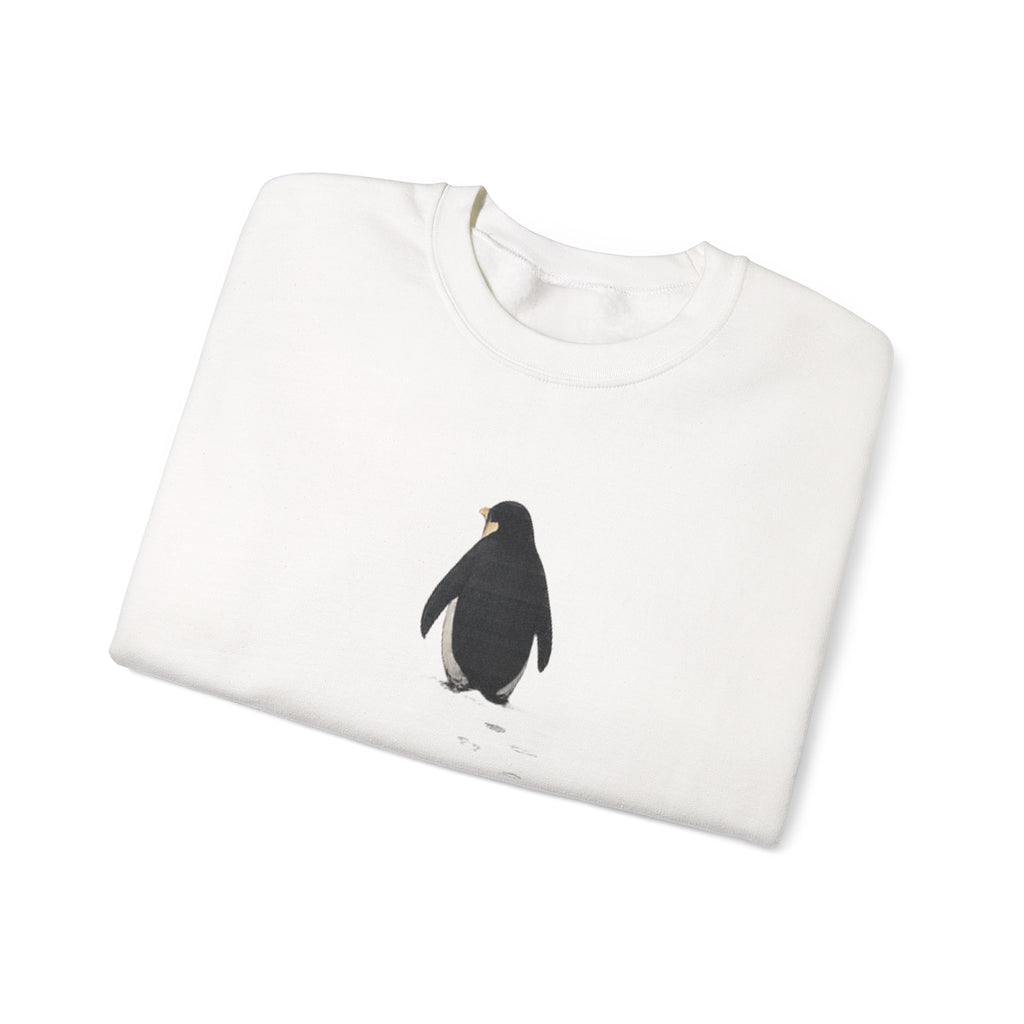Penguin 'Still Walking' design Crewneck Sweatshirt | Minimal Antarctic illustration