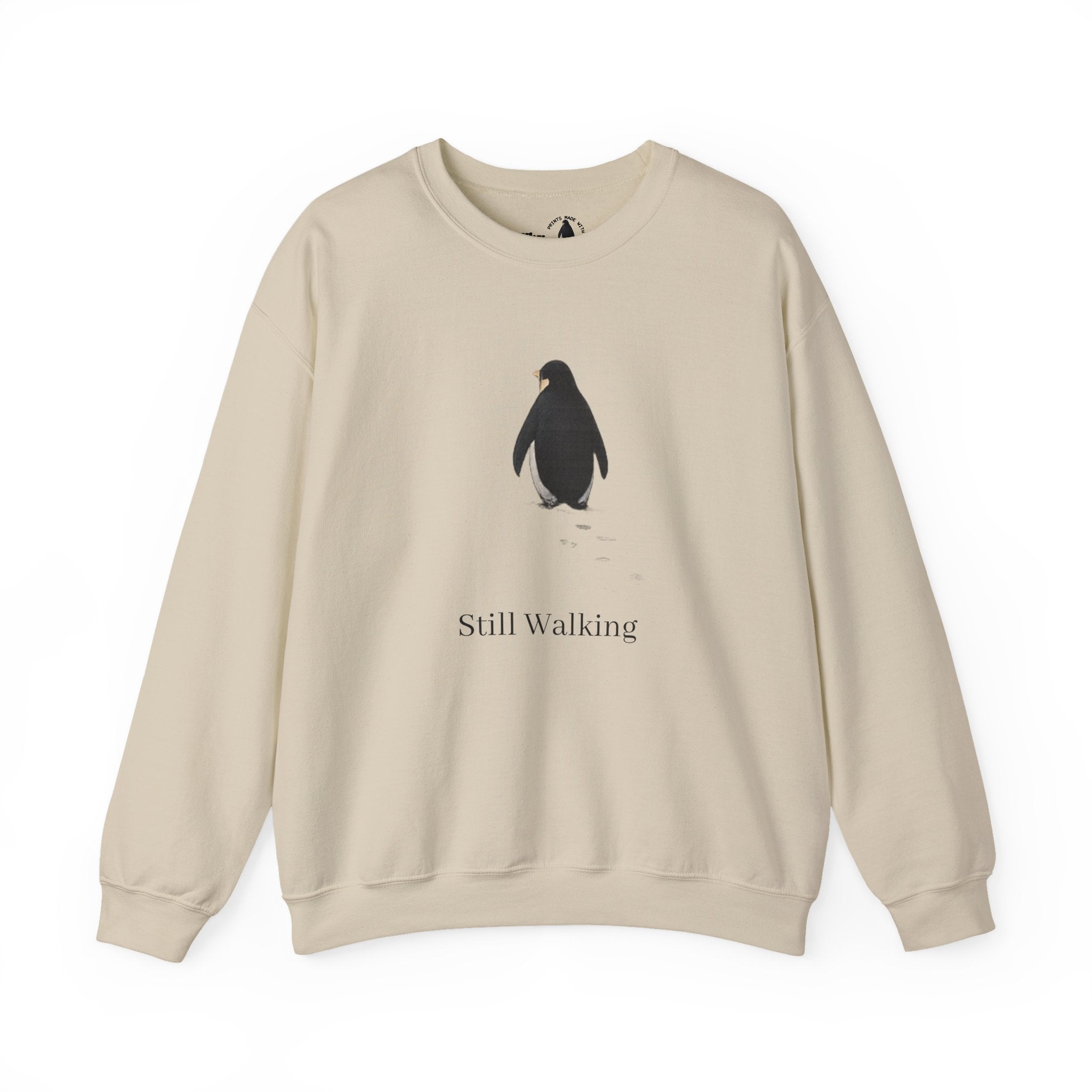 Still Walking Sweatshirt — 'But Why?' Penguin Crewneck