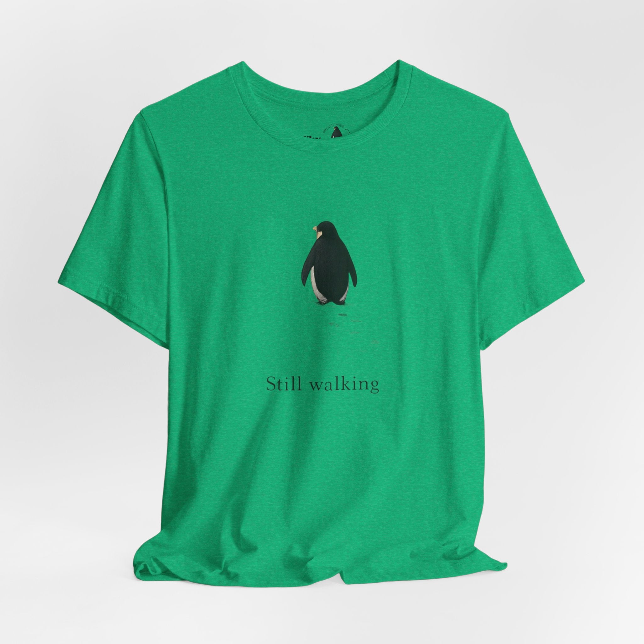 Still Walking T‑Shirt — "Still walking. But why?" German Minimalist Tee