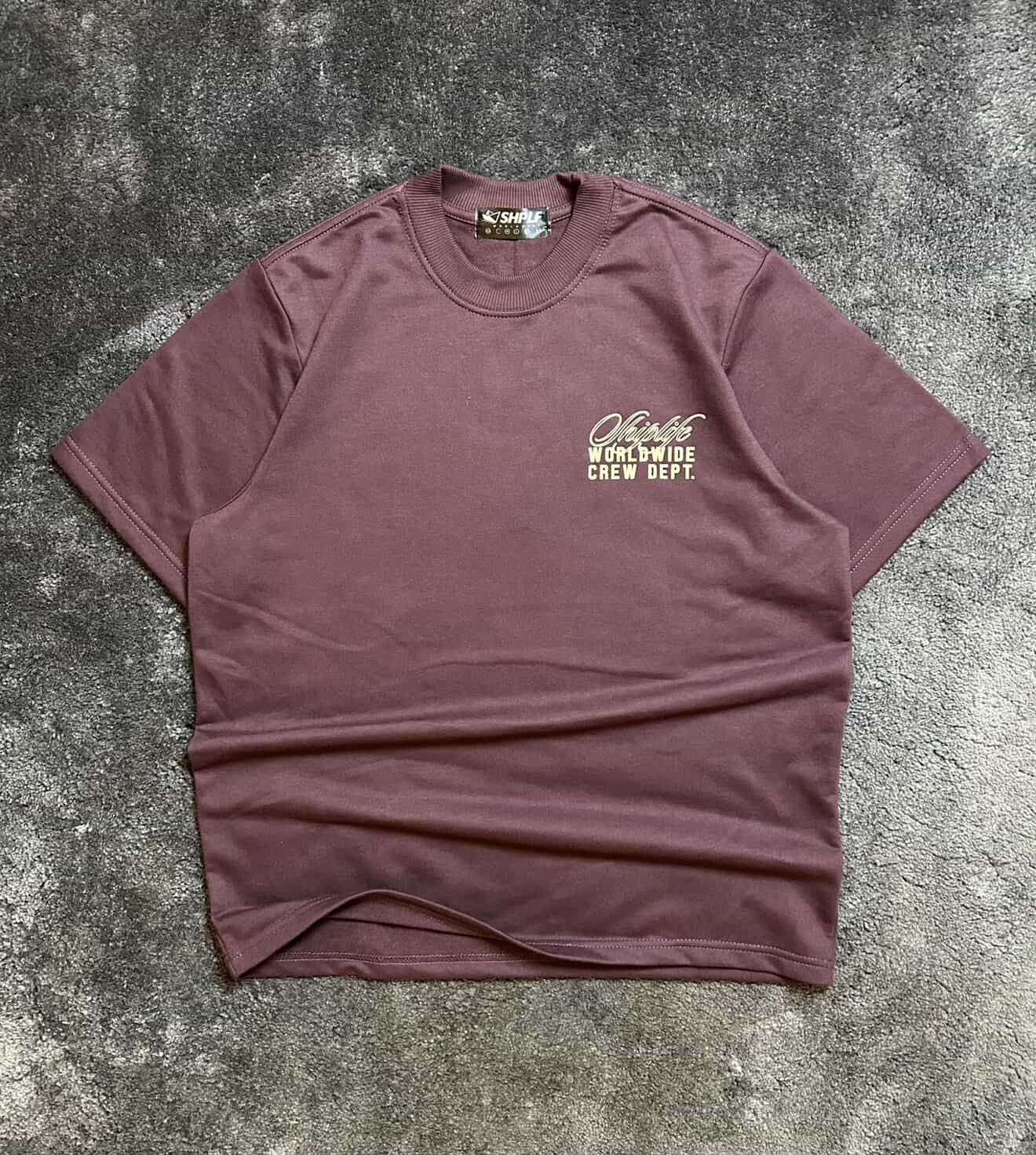 Shiplife Worldwide Crew Dept. T-Shirt – Burgundy