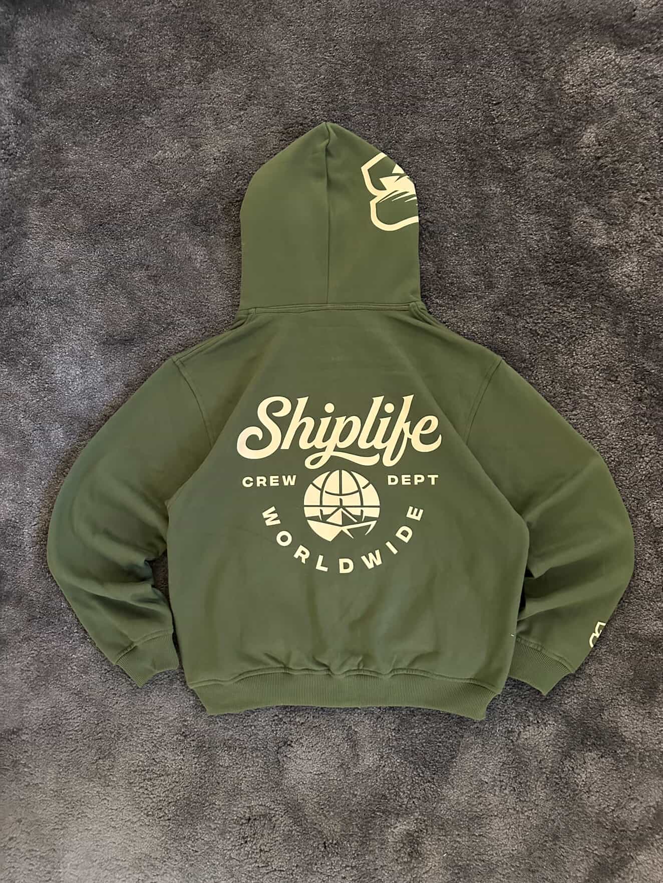 Shiplife Worldwide Full Zip Hoodie 2026 – Olive | Pre-Sale