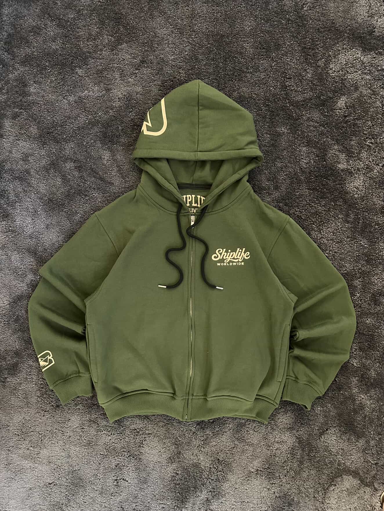 Shiplife Worldwide Full Zip Hoodie 2026 – Olive | Pre-Sale