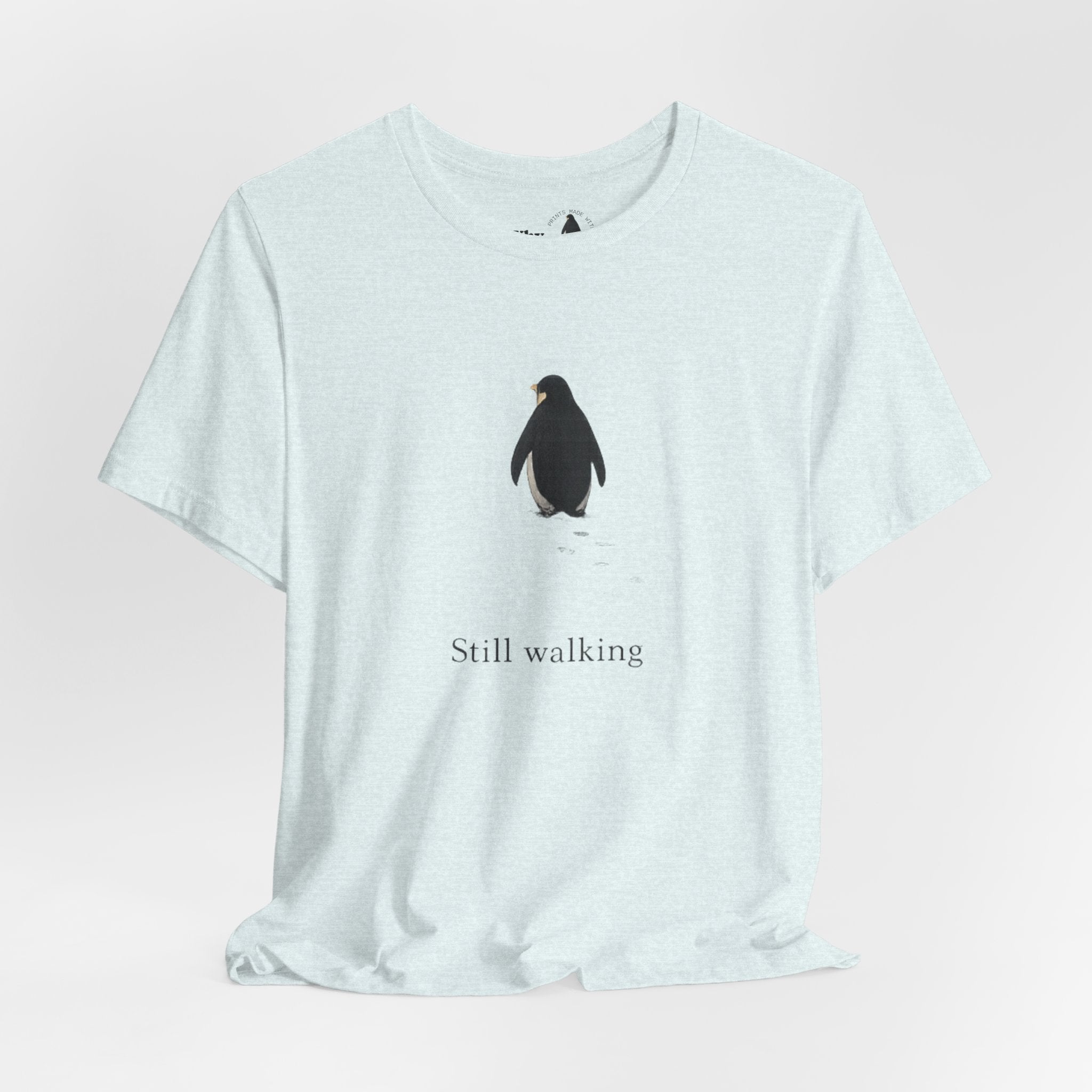 Still Walking T‑Shirt — "Still walking. But why?" German Minimalist Tee