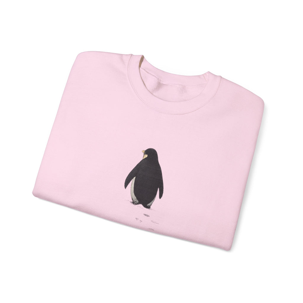 Penguin 'Still Walking' design Crewneck Sweatshirt | Minimal Antarctic illustration