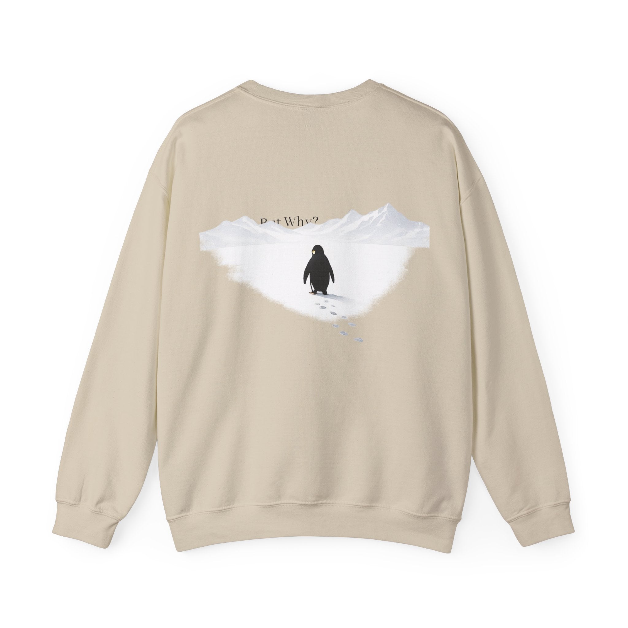 Penguin 'Still Walking' design Crewneck Sweatshirt | Minimal Antarctic illustration