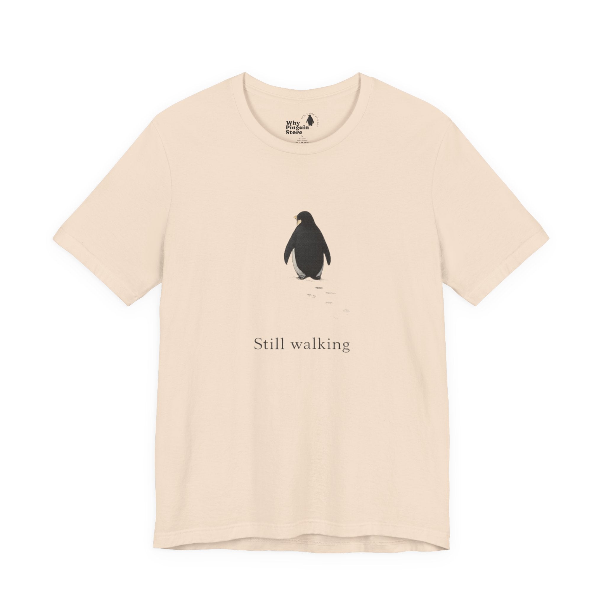 Still Walking T‑Shirt — "Still walking. But why?" German Minimalist Tee