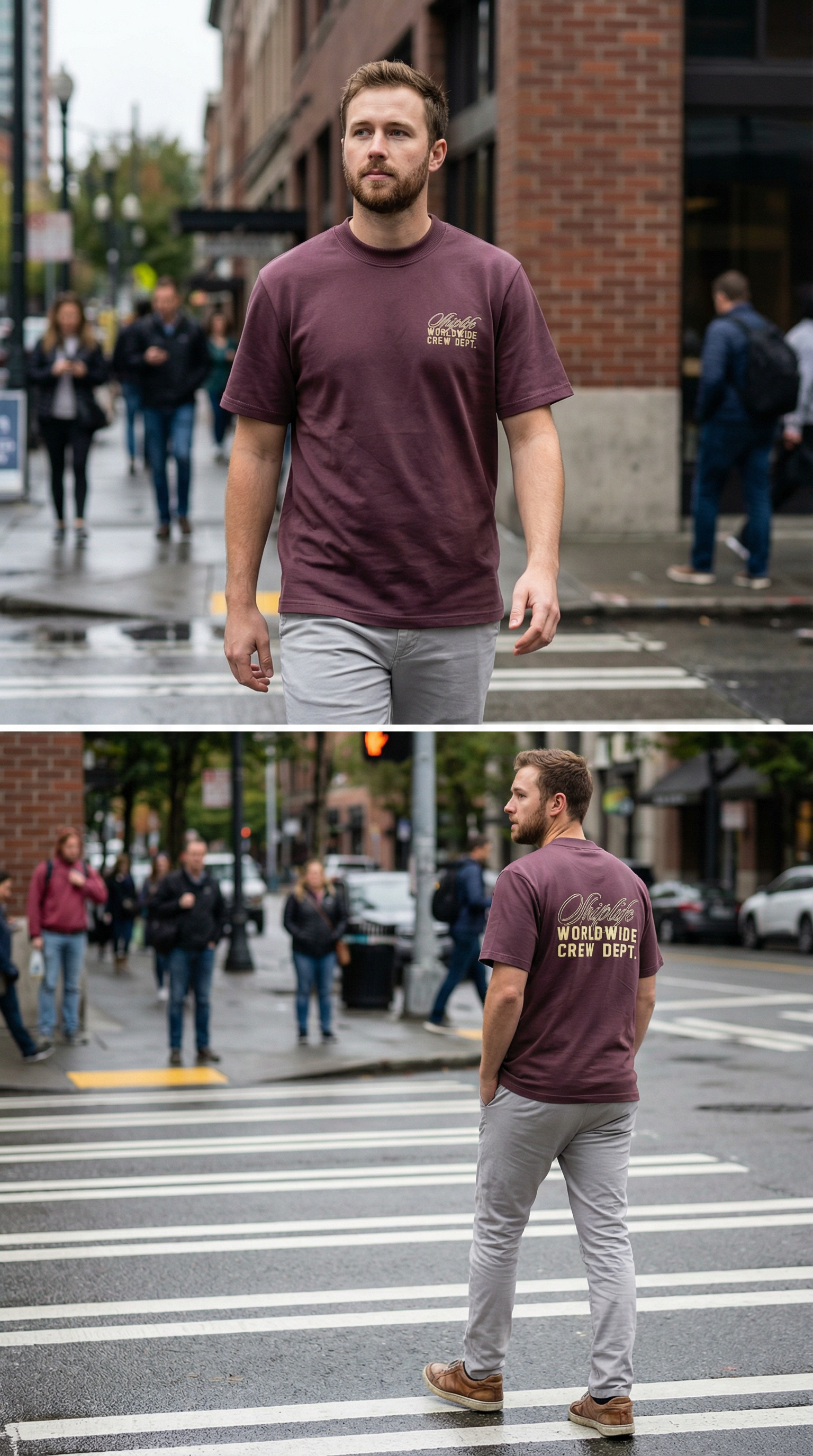 Shiplife Worldwide Crew Dept. T-Shirt – Burgundy